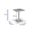 HESPERIDE - Table de jardin 2 places Alegoria 70x70cm café - vignette