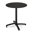 OVIALA - Table bistrot de jardin ronde inclinable 70 cm 4 places noir - Opera - vignette