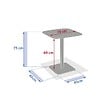 HESPERIDE - Table de jardin 2 places Alegoria 70x70cm vert laurier - vignette