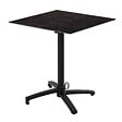 OVIALA - Table bistrot de jardin carrée inclinable 60cm 4 places ardoise - Opera - vignette
