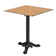 OVIALA - Table bistrot de jardin carrée inclinable 60 cm 4 places chevron - Opera - vignette