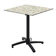OVIALA - Table bistrot de jardin carrée inclinable 60cm 4 places terrazzo - Opera - vignette