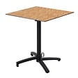 OVIALA - Table bistrot de jardin carrée inclinable 60cm 4 places chevron - Opera - vignette