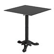 OVIALA - Table bistrot de jardin carrée inclinable 60 cm 4 places ardoise - Opera - vignette