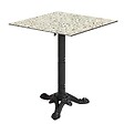 OVIALA - Table bistrot de jardin carrée inclinable 60 cm 4 places terrazzo - Opera - vignette
