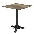 OVIALA - Table bistrot de jardin carrée inclinable 60 cm 4 places chêne fumé - Opera - vignette