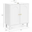 ID MARKET - Meuble sous lavabo salle de bain ARSENE design arche bois blanc - vignette
