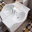 KIAMAMI VALENTINA - Meuble De Salle De Bain Sur Pieds 105Cm Meuble-Haut Avec Miroir Et Lumière Blanche | Rimini - vignette