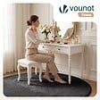 VOUNOT - Tapis de salon poils ras doux antiderapant ф160cm uni anthracite - vignette