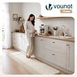 VOUNOT - Tapis de salon poils ras doux antiderapant 60x180cm uni beige - vignette