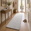 VOUNOT - Tapis de salon poils ras doux antiderapant 60x180cm uni gris - vignette