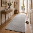 VOUNOT - Tapis de salon poils ras doux antiderapant 80x200cm uni gris - vignette