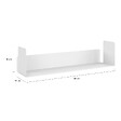 ID MARKET - Lot de 4 étagères 60x15 cm pour livres METRA blanches - vignette