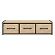 ID MARKET - Étagère murale console d'entrée UTAH 3 tiroirs design industriel - vignette