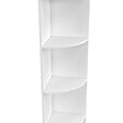 ID MARKET - Etagère murale d'angle MODULA 5 niveaux blanche à poser ou à fixer - vignette