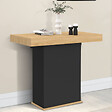 ID MARKET - Table console extensible EDEN 14 personnes 300 cm bois et noir - vignette