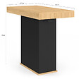ID MARKET - Table console extensible EDEN 14 personnes 300 cm bois et noir - vignette