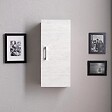 KIAMAMI VALENTINA - Armoire De Toilette Suspendue 1 Porte Chêne Blanc Poignée Chromée | Rimini - vignette