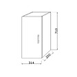 KIAMAMI VALENTINA - Armoire De Toilette Suspendue 1 Porte Chêne Blanc Poignée Chromée | Rimini - vignette