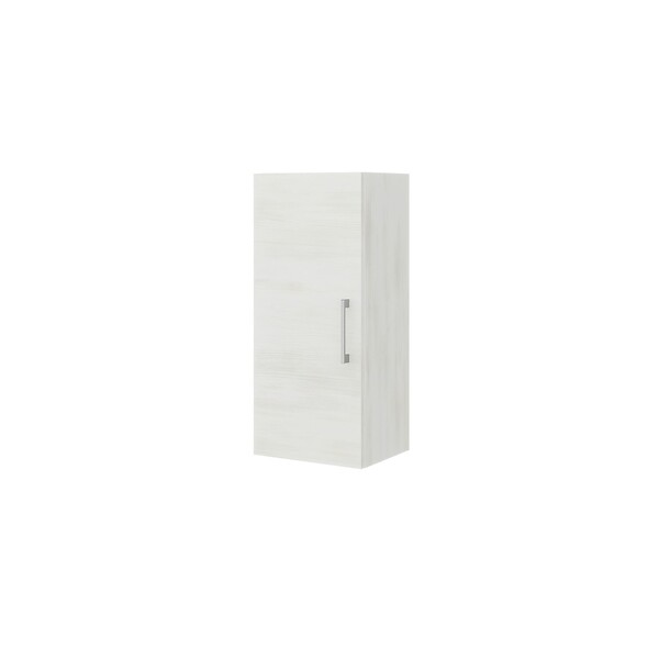 KIAMAMI VALENTINA - Armoire De Toilette Suspendue 1 Porte Chêne Blanc Poignée Chromée | Rimini - large
