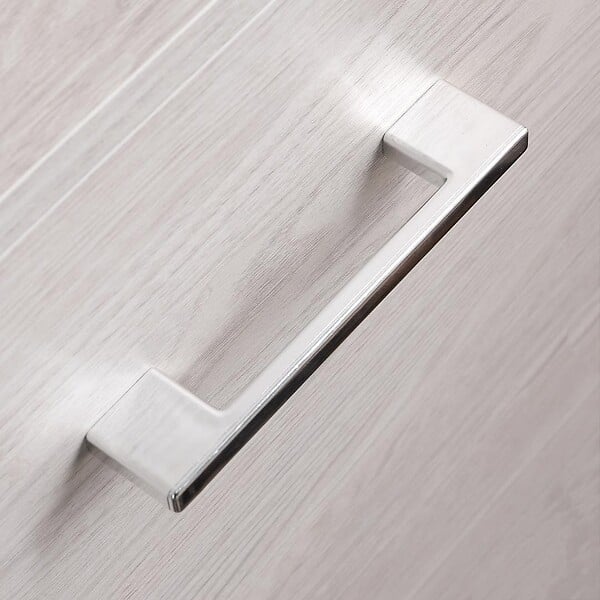 KIAMAMI VALENTINA - Meuble De Salle De Bain 30Cm, Porte+Tiroirs Chêne Blanc | Rimini - large