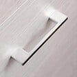 KIAMAMI VALENTINA - Meuble De Salle De Bain 30Cm, Porte+Tiroirs Chêne Blanc | Rimini - vignette
