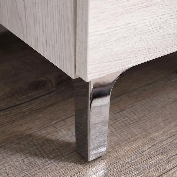 KIAMAMI VALENTINA - Meuble De Salle De Bain 30Cm, Porte+Tiroirs Chêne Blanc | Rimini - large