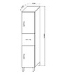KIAMAMI VALENTINA - Meuble De Salle De Bains Sur Pied 150Cm Blanc Effet Bois | Rimini - vignette
