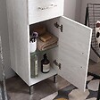 KIAMAMI VALENTINA - Meuble De Salle De Bains Sur Pied 150Cm Blanc Effet Bois | Rimini - vignette