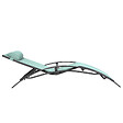 HAPPY GARDEN - Lot de 2 transats GALAPAGOS en textilène vert d'eau - aluminium gris anthracite - vignette
