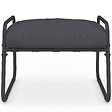 ID MARKET - Lot de 2 fauteuils de jardin MARCO avec repose pieds gris coussin gris anthracite - vignette