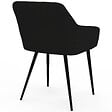 ID MARKET - Lot de 2 chaises de salle à manger, fauteuils de table JANY en velours côtelé noir - vignette