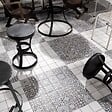 RO'MA NATURE - Carrelage Vintage Noir Patchwork 33x33x0,95 cm Vintara - Sol et mur intérieur (vendu par carton de 1,09 m²) - vignette