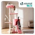 VOUNOT - Arbre a chat 112cm multi niveaux Griffoir et niche Rose - vignette
