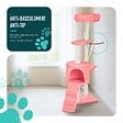 VOUNOT - Arbre a chat 112cm multi niveaux Griffoir et niche Rose - vignette