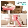 VOUNOT - Arbre a chat 112cm multi niveaux Griffoir et niche Rose - vignette
