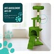 VOUNOT - Arbre a chat 112cm multi niveaux Griffoir et niche Vert - vignette