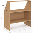 ID MARKET - Etagère sous pente 2 niveaux TOMI 100 x 50 x 70/110 cm bois façon hêtre - vignette