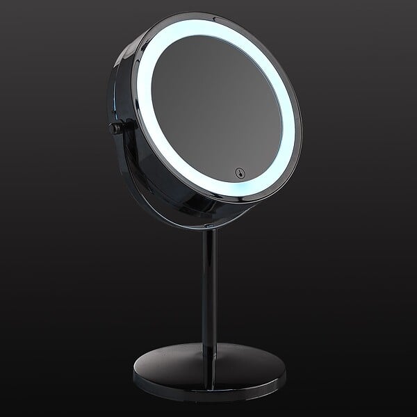 KIAMAMI VALENTINA - Miroir Grossissant Double Face 5X Avec Éclairage Led Chromé | Gemma - large