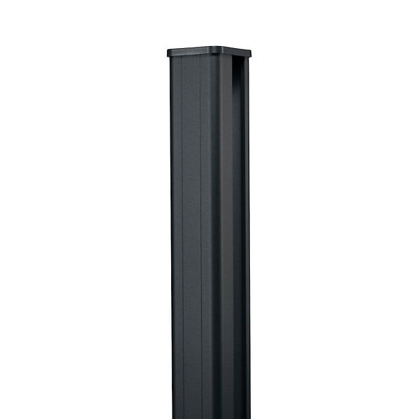 EASY CLOTURE - Kit clôture composite et aluminium sur platine L5.40m x H1m gris anthracite - large