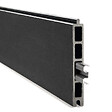 EASY CLOTURE - Kit clôture composite et aluminium sur platine L1.80m x H1m gris anthracite - vignette