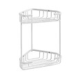 KIAMAMI VALENTINA - Étagère D’Angle De Douche À Deux Niveaux En Fil Blanc Mat | Augustus - vignette