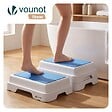 VOUNOT - Marche pied antiderapant salle de bain empilable 43x33x11cm PP EVA bleu - vignette
