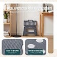 VOUNOT - Tabouret pliant antiderapant 32x25x22 cm plastique gris - vignette