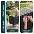 VOUNOT - Coffre de Rangement Exterieur 126L en PP 56x43x53CM Style Bois Noir - vignette