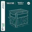VOUNOT - Coffre de Rangement Exterieur 126L en PP 56x43x53CM Style Polyrotin Marron - vignette