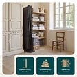 VOUNOT - Paravent interieur separateur avec roue 6 panneaux autoportant pliable 340 x 30 x 171 cm Anthracite - vignette