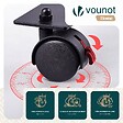 VOUNOT - Paravent interieur separateur avec roue 3 panneaux autoportant pliable 262 x 30 x 180 cm Anthracite - vignette