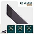 VOUNOT - Paravent interieur separateur 3 panneaux autoportant pliable 262 x 30 x 173 cm Anthracite - vignette