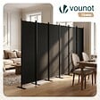 VOUNOT - Paravent interieur separateur 6 panneaux autoportant pliable 340 x 30 x 164 cm Anthracite - vignette